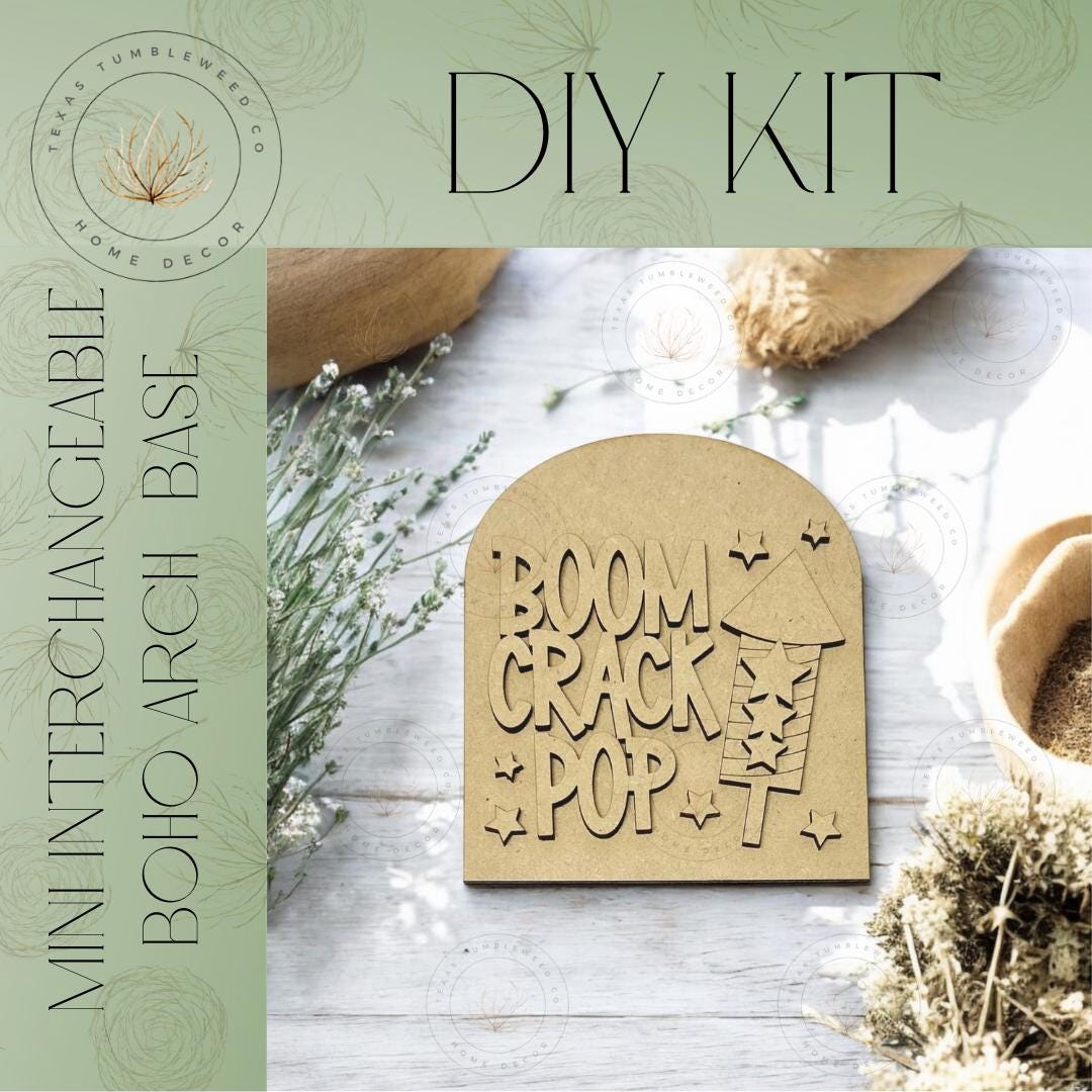 DIY | Interchangeable Small Arched Boho Sign Add-on | Boom Crack Pop ...