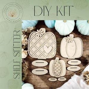 DIY | Fall Pumpkin Trio Shelf Sitter | Seasonal Decor | Home Decor | Pumpkins | Holiday Decor | Fall Decor | Fall Pumpkins