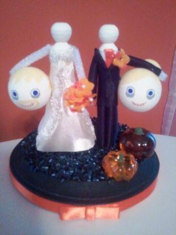 Personalized Custom Zombie Wedding Cake Topper Keepsake