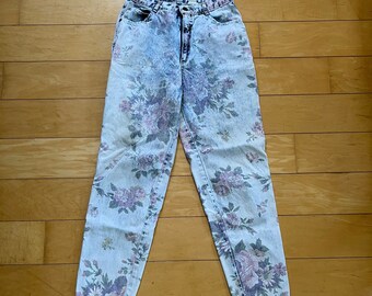 Floral Jeans - Etsy