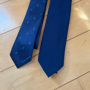 Set of Two Vintage Ties Navy Blue