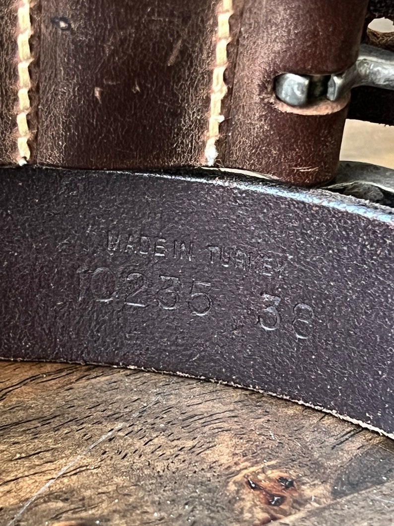 Vintage Leather Belt 38 image 4