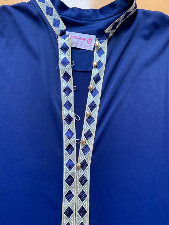 Navy Pink Antique Short Kaftan