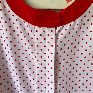 Vintage Red and White Polka Dot Blouse image 4