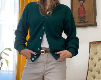 Vintage Hunter Green Button Down Cardigan Par Four