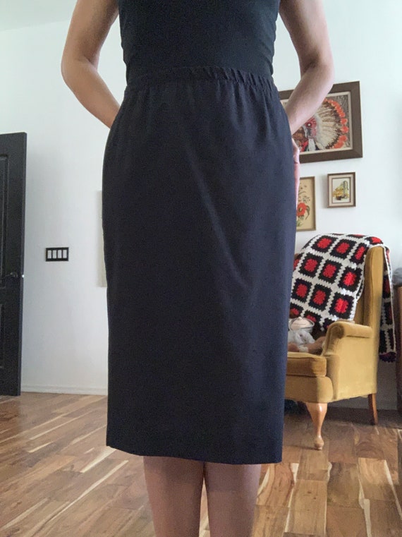 Vintage Black Pencil Skirt - image 7