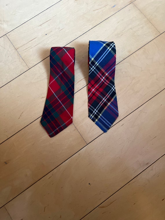 Vintage Set of Two Plaid Ties - image 2