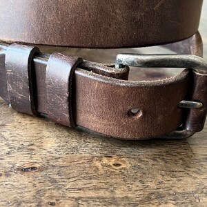 Vintage Leather Belt 38 image 2