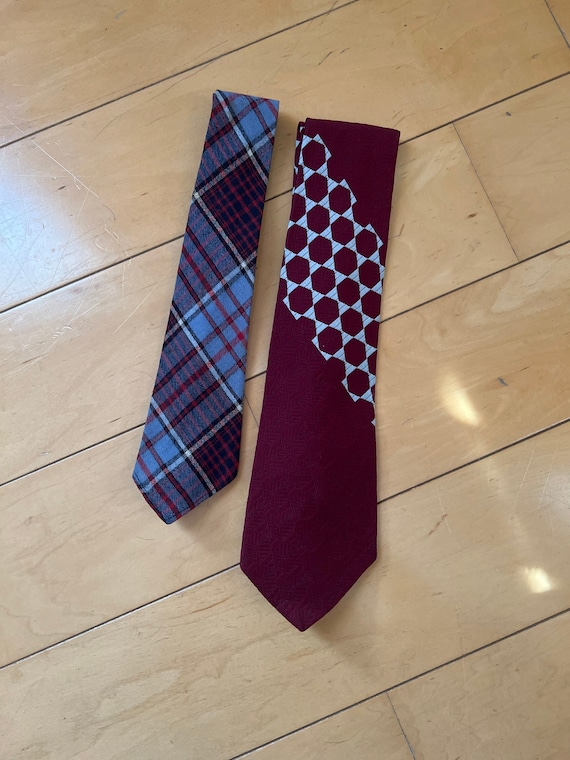 Vintage Set of Two Neckties Mens Ties 50s/60s
