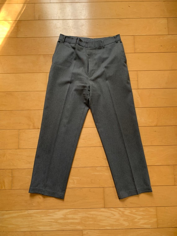 Vintage Gray Mens Slacks Trousers - image 3