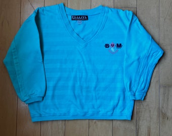 Vintage 90s Bum Equipment V Neck Sweatshirt