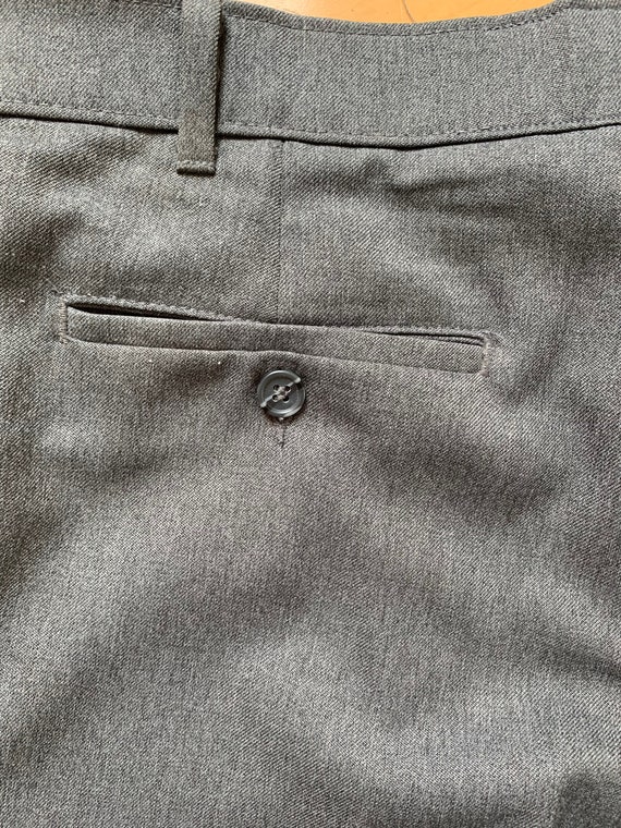 Vintage Gray Mens Slacks Trousers - image 8