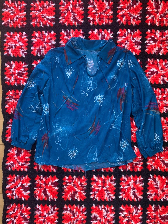 Vintage Floral Womens Blouse