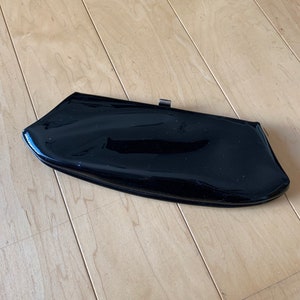 Vintage Black Vinyl Clutch Purse with Gold Flecks