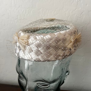 Vintage White Pillbox Hat