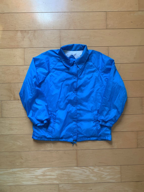 Vintage Aqua Teal Windbreaker Jacket Coat - image 1