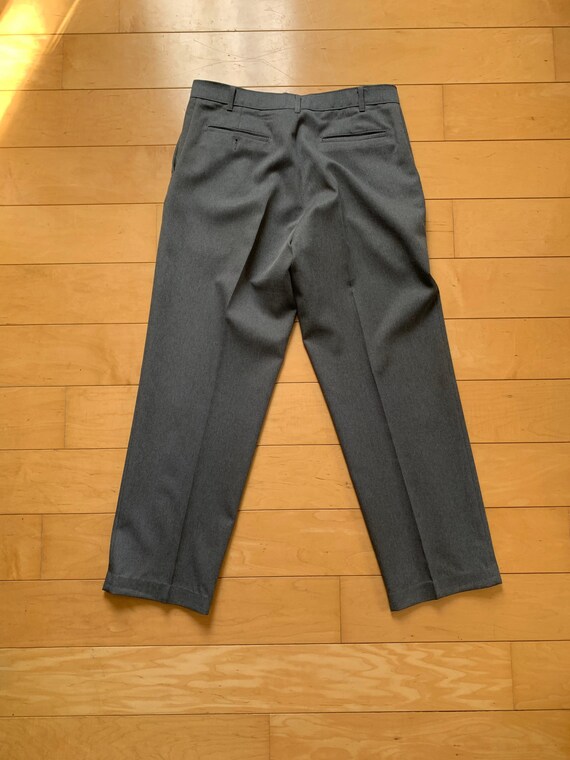 Vintage Gray Mens Slacks Trousers - image 4
