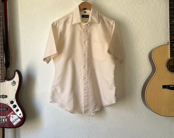 Vintage Mens Button Down Short Sleeve Shirt