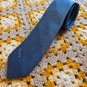 Vintage Oscar De La Renta Necktie Blue Striped Tie