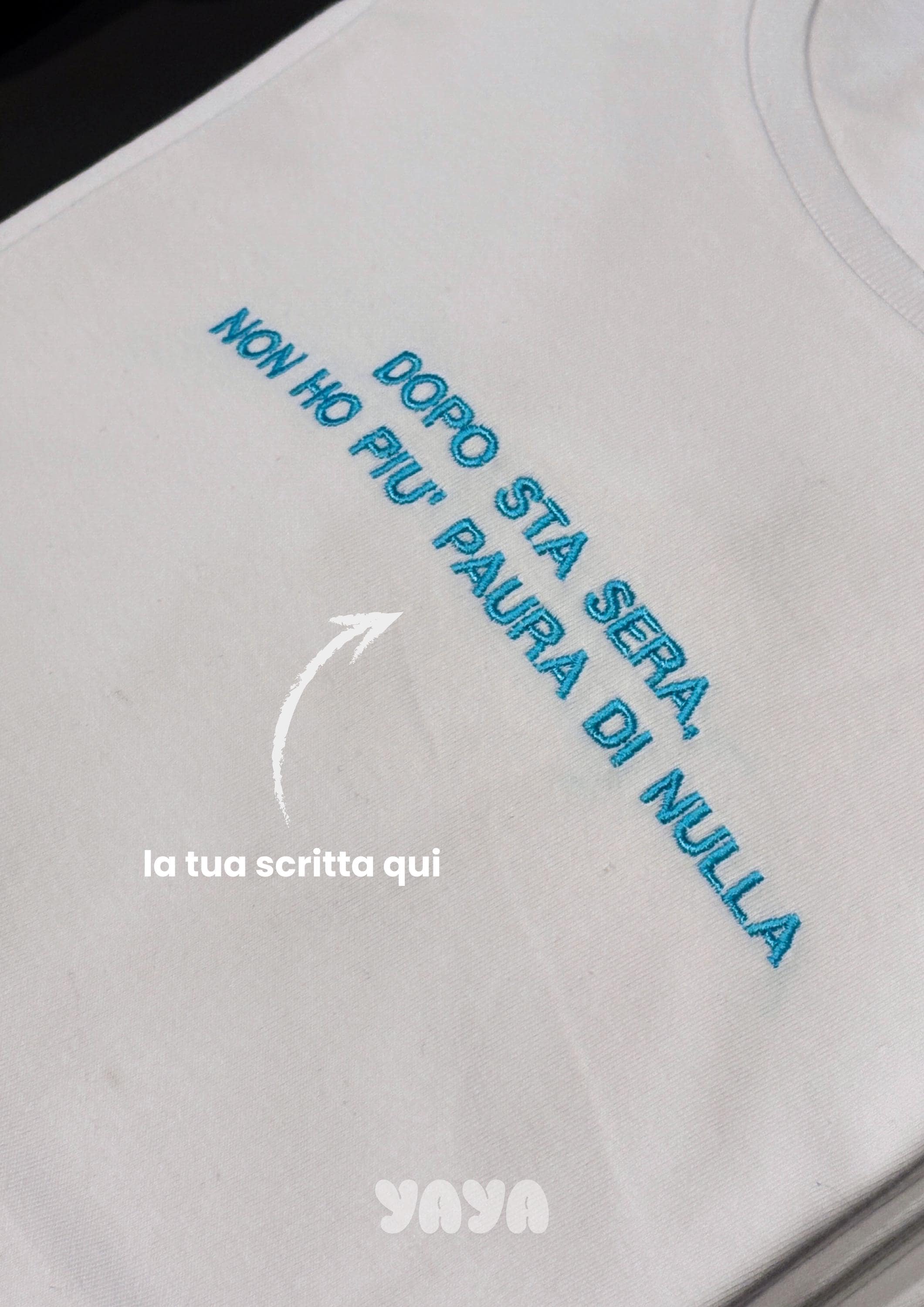 Maglietta donna ampia personalizzata con testo