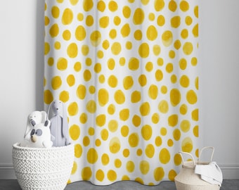 Polka Dot Curtains for Kids Room, Pastel Minimalist Design Drapes, Custom Sizes, Extra long curtains, Window Curtains