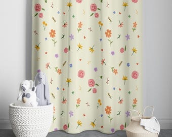 Wildflowers Baby Girl Room Curtain Nursery Curtains Window Curtains