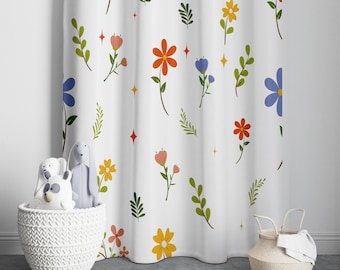 Wildflowers Baby Girl Room Curtain Nursery Curtains Window Curtains