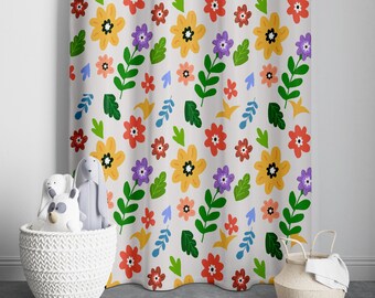 Wildflowers Baby Girl Room Curtain Nursery Curtains Window Curtains