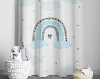 Rainbow Curtains, Kids Curtains, Nursery Curtain, Rainbow Patterned Drapes For Children Room, Rainbow Decor Curtains For Nursery