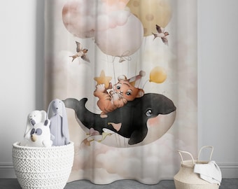 Sears Perma-prest 子供部屋カーテン 動物 ヴィンテージ 海の動物の子供部屋カーテン 子供部屋カーテン 遮光カーテン 子供部屋