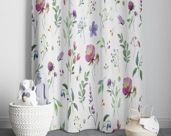 Wildflowers Baby Girl Room Curtain Nursery Curtains Window Curtains,Kids Curtains