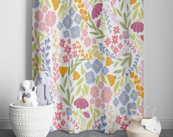 Wildflowers Baby Girl Room Curtain Nursery Curtains Window Curtains