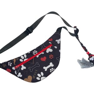 Crossbody Dog Walking Bag With Waste Bag Dispenser, Waterproof Pet Puppy Training Treat Pouch, Adjustable Carry Strap, Dog Adoption Gift