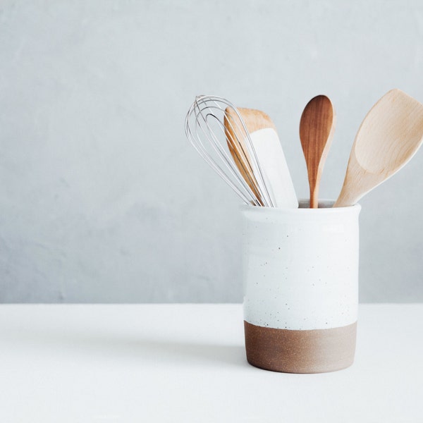 Ceramic Utensil Crock - Utensil Holder - Ceramics - Pottery