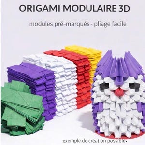 1000 Stück 3D-modulares Origami, vorgestanzt und vorgeprägt für Ihr modulares Origami in der Größe 1/32"