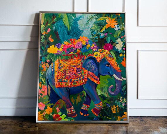 Indian Elephant Decorated Art
