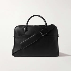 Handmade Black Leather Briefcase – Men&#39;s Laptop Bag, Office Messenger Satchel, Personalized Business Gift, Gift for him
