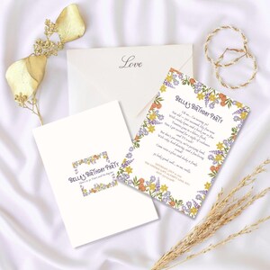 30th Birthday Invitation Template – Boho Floral Design, Editable, Digital Download, Customizable Age, Stylish Funny, Party Invite