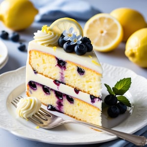 Lemon Blueberry Cheesecake Cake | Digital Recipe