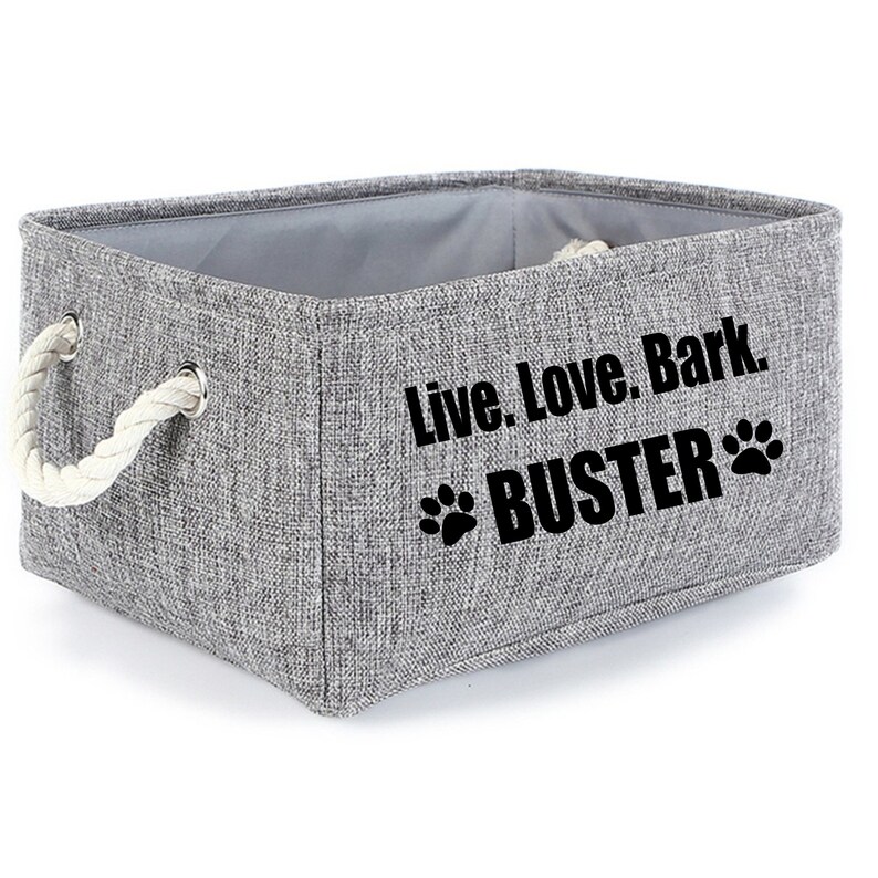 Personalized Pet Toy Storage Basket Pet Storage Dog Toy Bin Etsy