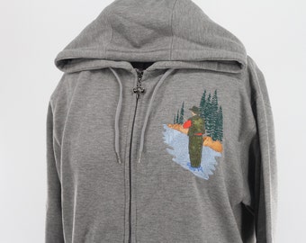 ZPENG Full Zipper Hoodies The Reflection Of A Turkey Printed Athletic Hooded Sweatshirt With Pocket For Men