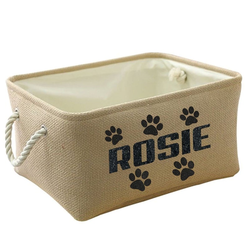 Personalized Pet Toy Storage Basket Pet Storage DOG Toy Bin | Etsy