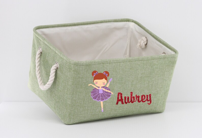 Personalized Child Toy Storage Basket Child Toy Bin For Girls Etsy