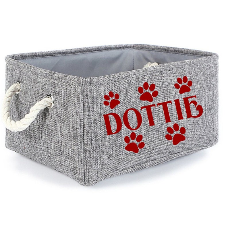 Personalized Pet Toy Storage Basket Pet Storage DOG Toy Bin Etsy