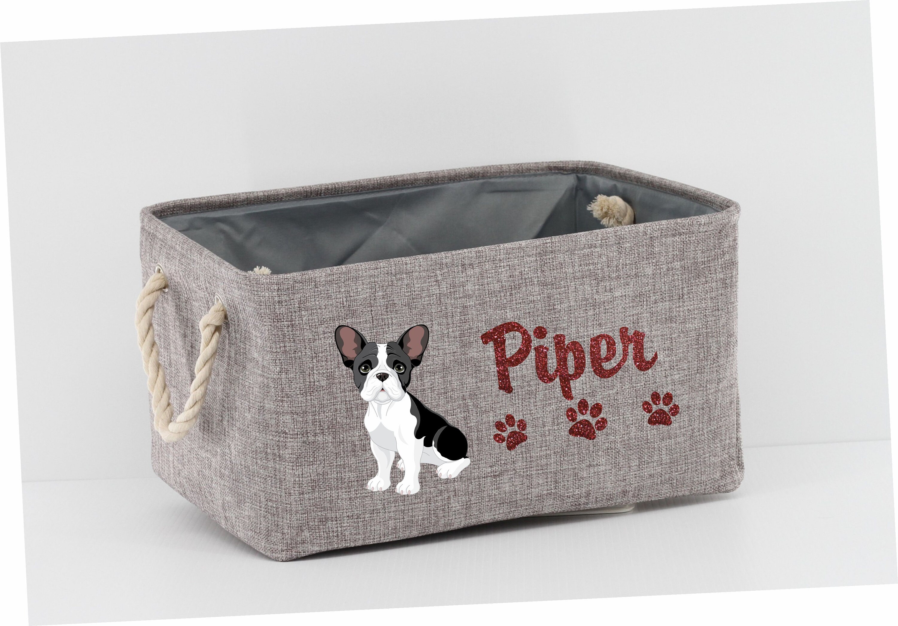 Personalized Pet Toy Storage Basket French Bulldog Pet Storage Etsy