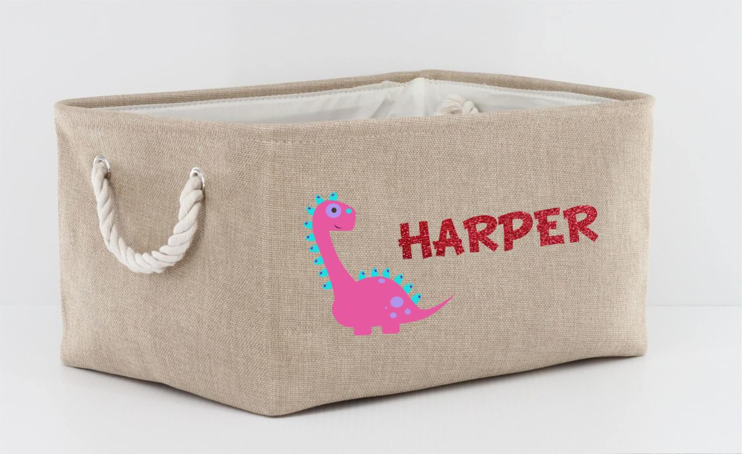 Personalized Child Toy Storage Basket Child Toy Bin For Girls Etsy