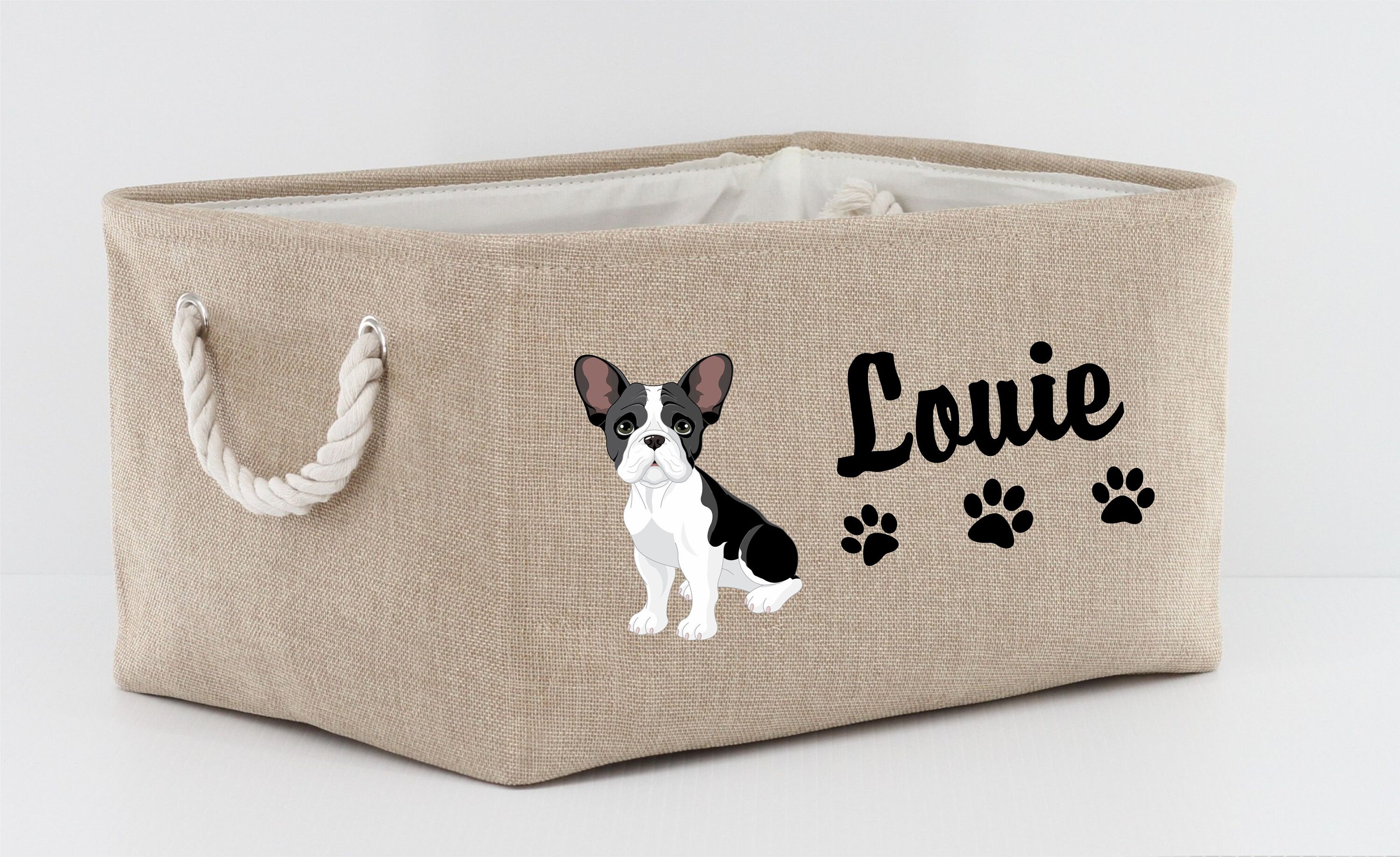 Personalized Pet Toy Storage Basket French Bulldog Pet Storage Etsy