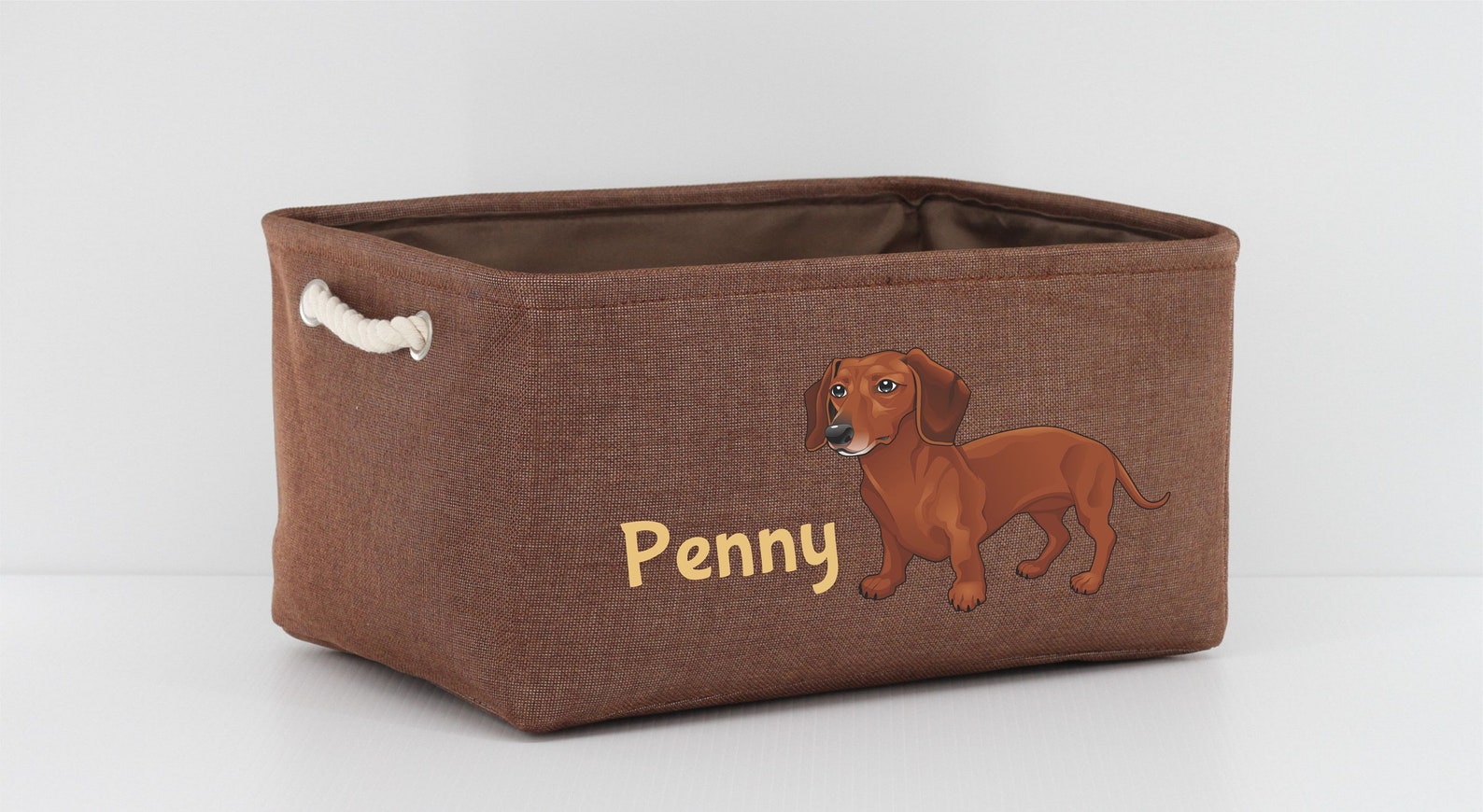 Personalized Pet Toy Storage Basket Dachshund Pet Storage DOG Etsy