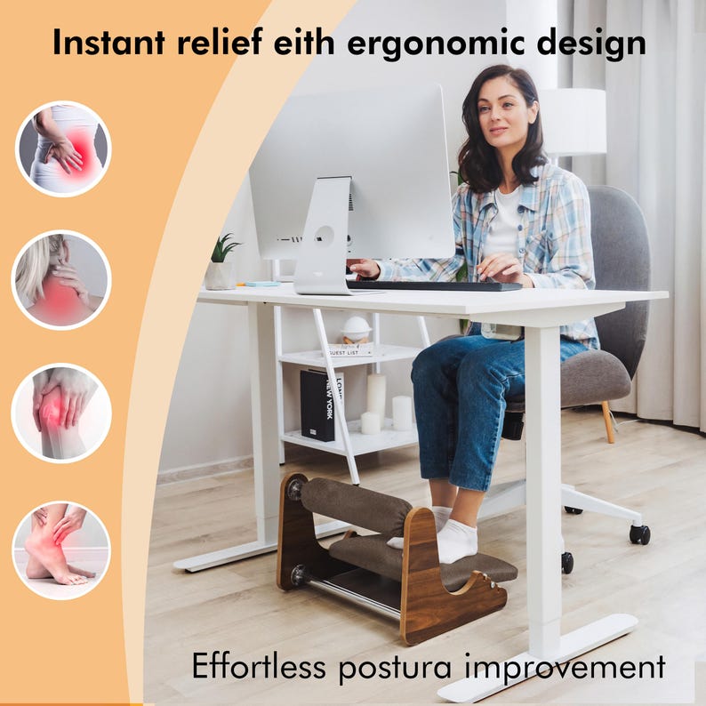 Elegant Wooden Design – Durable MDF base with natural wood finish, ideal for home and office setups.