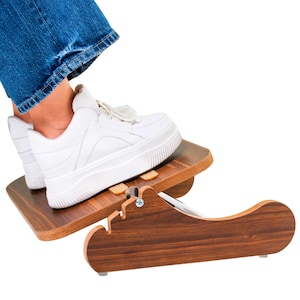 Ms.Zerone® Confort Repose-pieds ergonomique réglable | Wooden Footrest télétravail | Desk Footrest bureau maison bois massif confort actif
